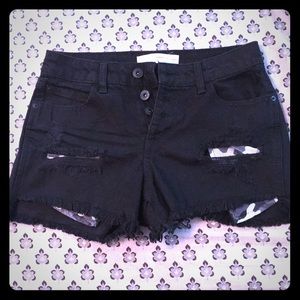 Button-Up Jean Shorts